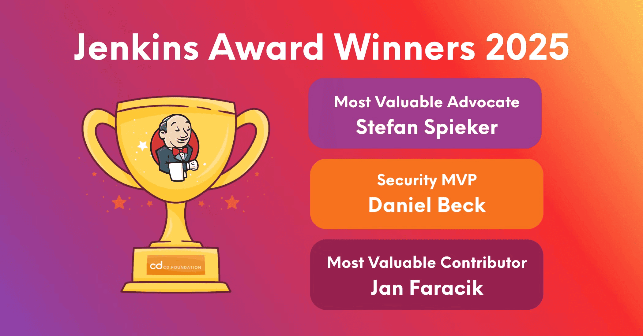 🌟 Celebrating the 2025 Jenkins Contributor Award Winners